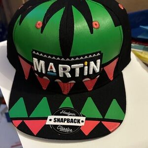 Martin Snapback Hat - Black and Green